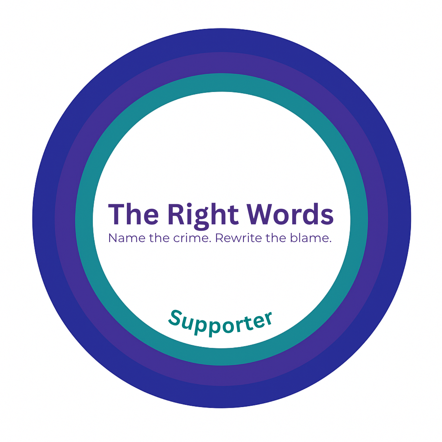 The Right Words Supporter Badge